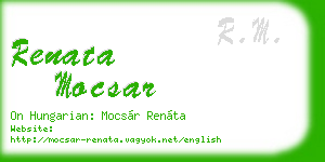 renata mocsar business card