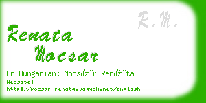 renata mocsar business card